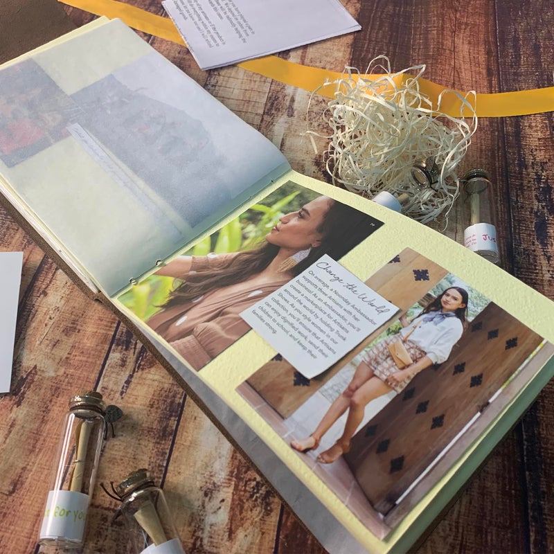 Rustic Town Leather Photo Album - Holds 4x6 100 Photos - Oversized Leather Bound Scrapbook - Handcrafted Picture Memory Book for Anniversary, Wedding (Medium, Cream Pages) - Image 4